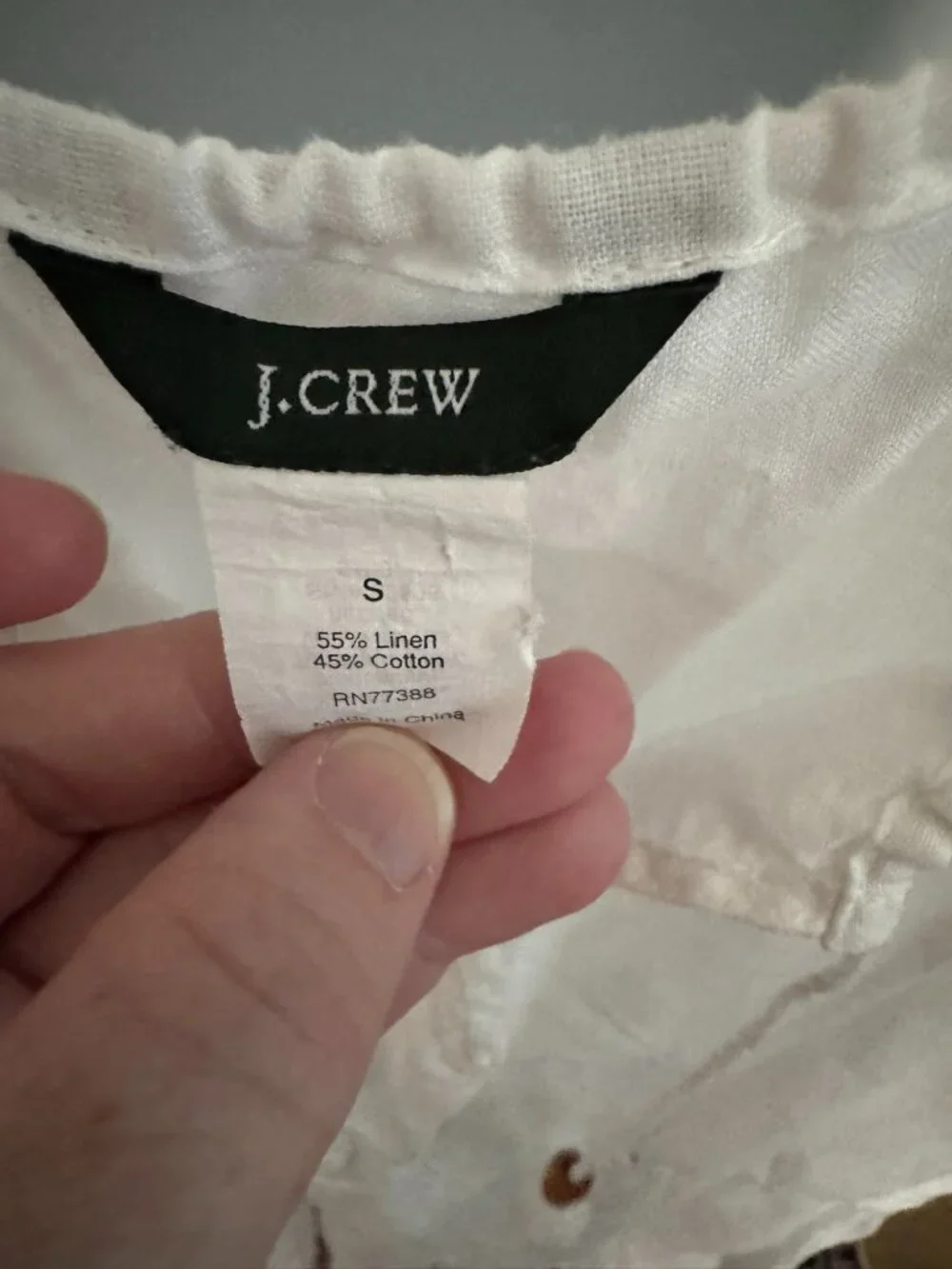 J.Crew White Linen Cotton Boho Peasant Dress Tassel Pockets S